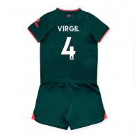 Liverpool Virgil van Dijk #4 Fotballklær Tredjedraktsett Barn 2022-23 Kortermet (+ korte bukser)